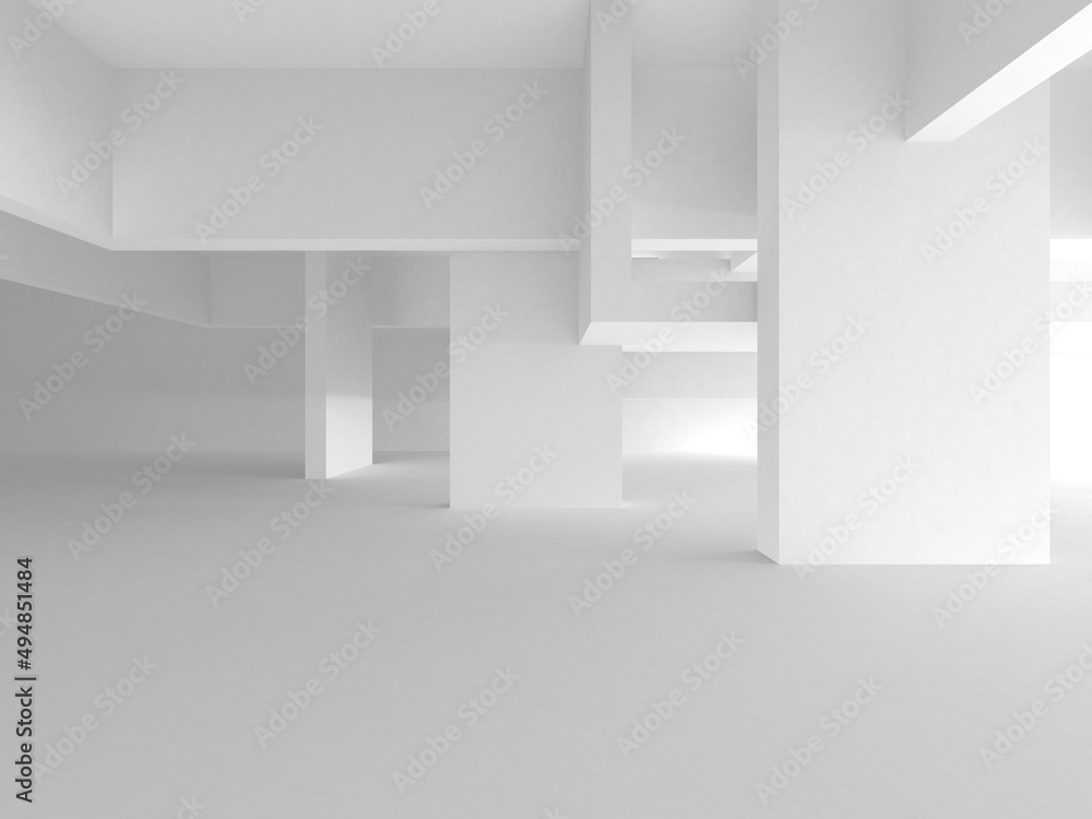 Obraz premium White Modern Background. Abstract Building Concept