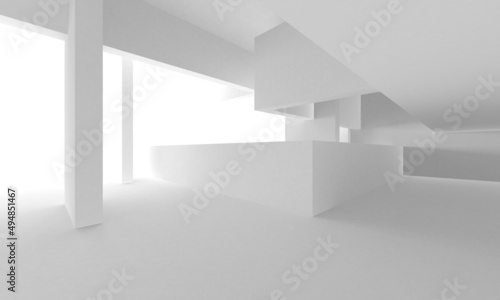 White Modern Background. Abstract Building Concept