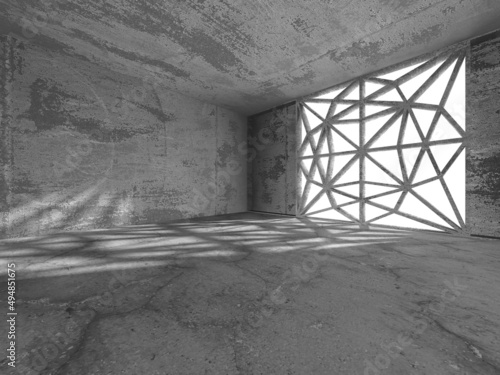 Abstract architecture interior background. Empty concrete room