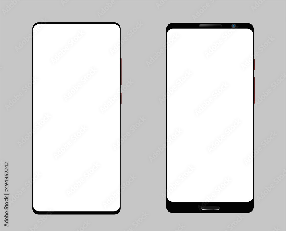 Realistic 3d smartphone mockup with empty blank screen, phone mockup. Template for application, presentation UI, UX design Realistic 3d smartphone mockup with empty blank screen, phone mockup. Template for application, presentation UI, UX design