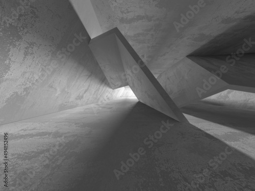 Abstract architecture interior background. Empty concrete room