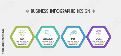 Design of business infograph with icons. Vector