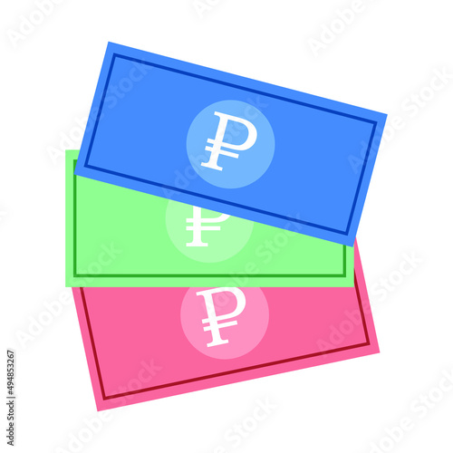 Russian Ruble vector illustration business sygn and symbol finance, economy of world