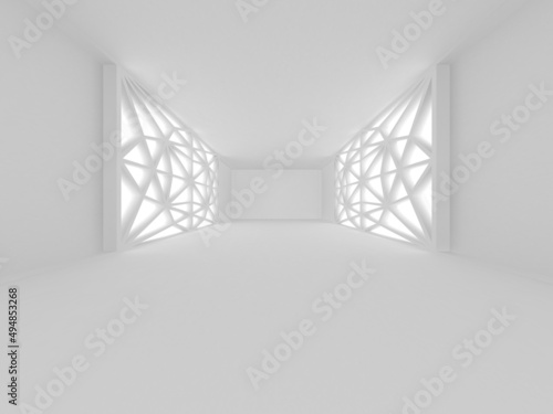 Abstract White Architecture Design Concept