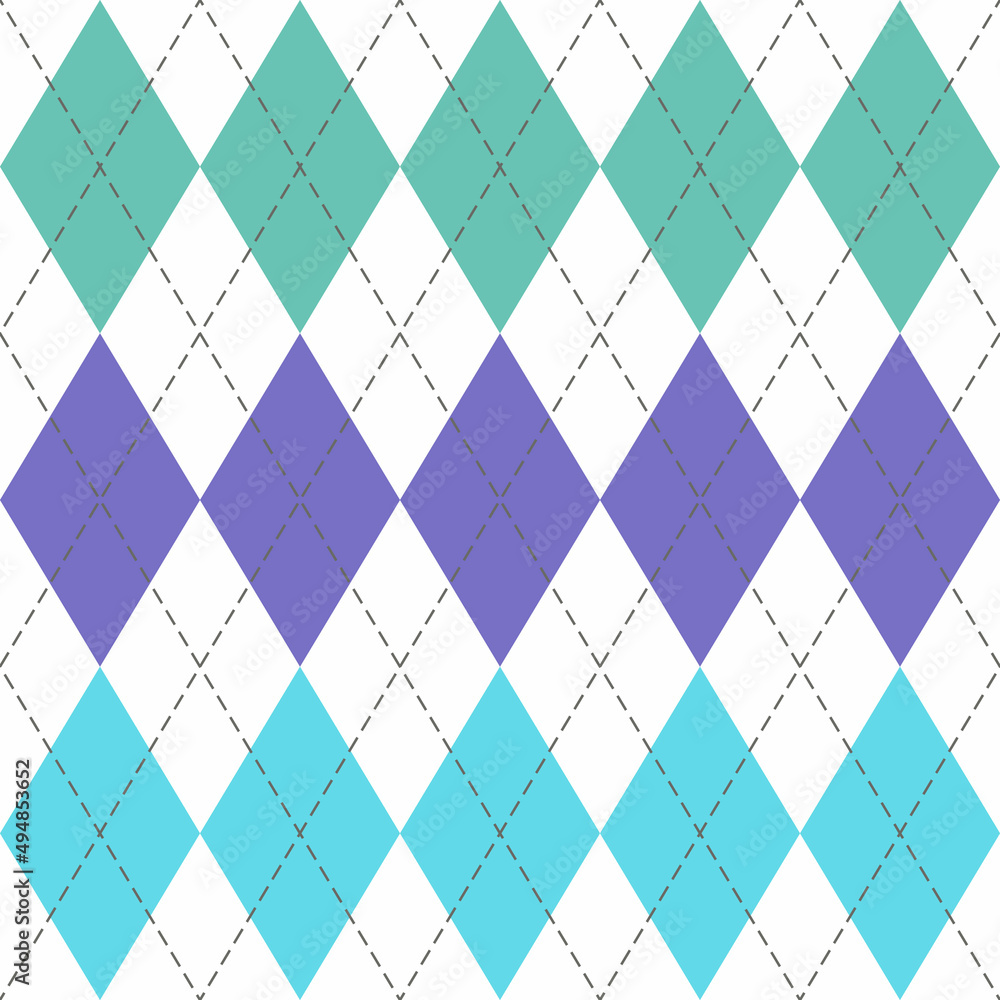 Fototapeta premium Easter Argyle plaid. Pattern Scottish cage