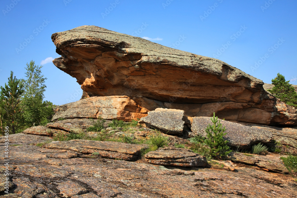 Rocks near Karkaralinsk. Karaganda Oblast. Kazakhstan