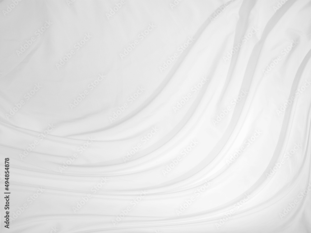 Obraz premium Curtain white wave. abstract backround on isolated.