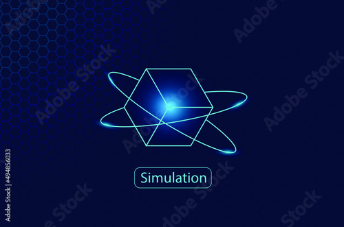 simulation technology icon vector illustration 