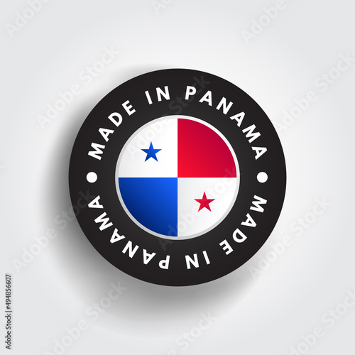 Made in Panama text emblem badge, concept background