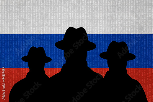 Fotografie Group of Russian spies graphic illustration