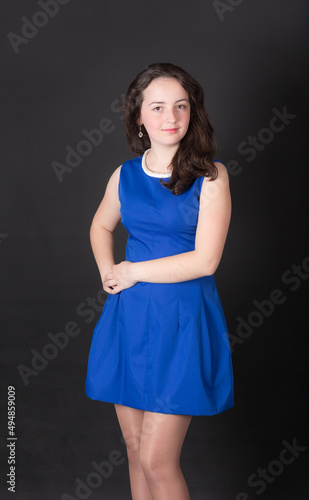 studio portrait of teen girl
