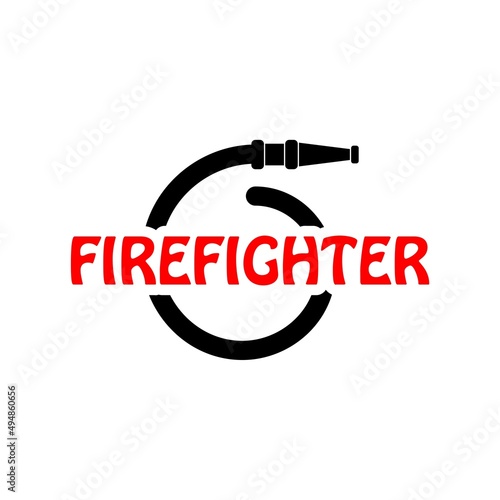 Firefighter icon isolated on white background