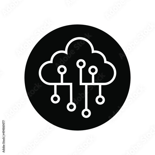 Cloud service vector icon. Internet illustration sign. communication symbol. network logo.