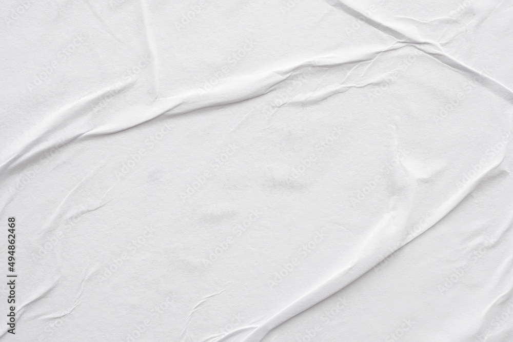 Blank white crumpled and creased paper poster texture background Blank white crumpled and creased paper poster texture background