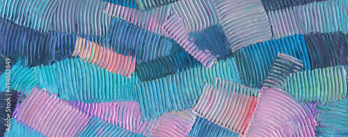 Quadro em tela Striped oil paint textures as abstract patchwork background or textured wallpaper, art print, pattern, etc