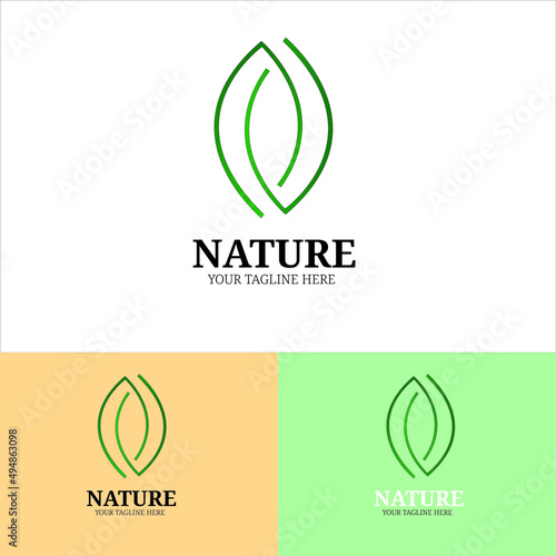 Simple nature logo examples with copy space and free text space.