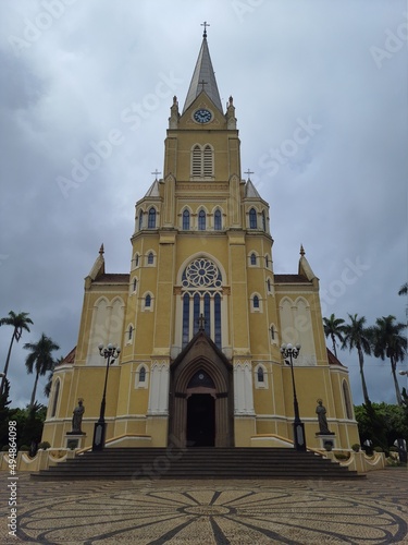 Sanctuary of Santa Rita de Cassia, bottom-up view, Santa Rita do Passa Quatro, São Paulo, Brazil