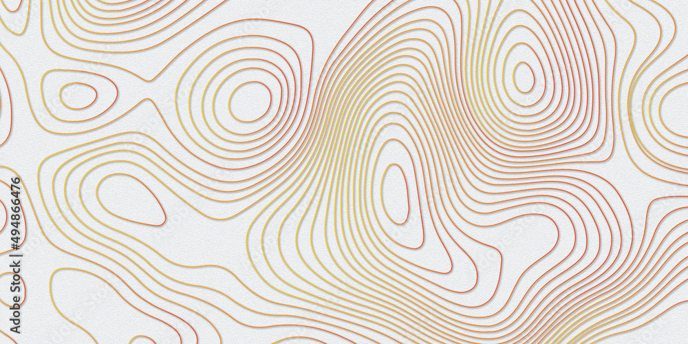 abstract geographic contour map. Abstract outline grid, vector illustration.