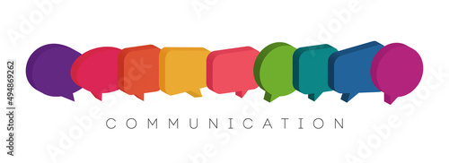 3d speech bubbles, communication concept, vector illustration