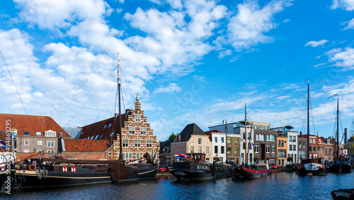 Cityview of Leiden, the Netherlands.