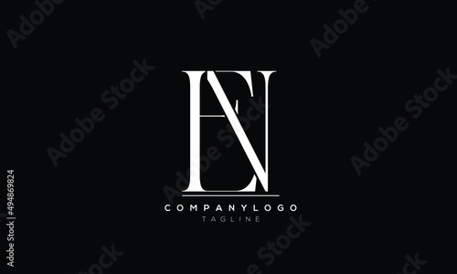 Alphabet letters Initials logo EN