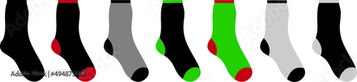 Vector of socks on a white background