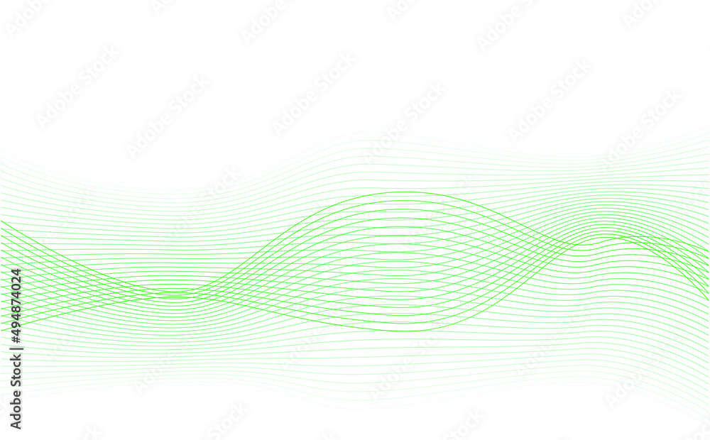 Abstract halftone background with a wavy surface of light green lines on white Fast moving 3d liquid shapes Abstract halftone background with a wavy surface of light green lines on white Fast moving 3d liquid shapes