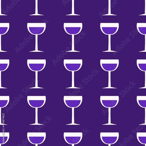Seamless pattern with glass with wine for fabrics and textiles and linens and gifts and cards and kitchen