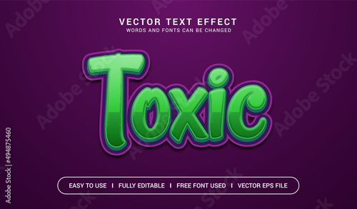 Toxic Editable Vector Text Effect.