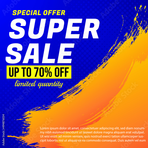 super fash sale grunge brush banner