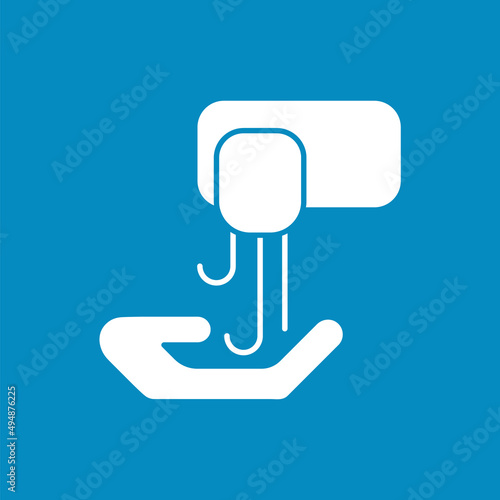  Hand washing glyph icon. Automatic soap machine. Sanitizing. Hygiena concept.Filled flat sign. Isolated silhouette vector illustration