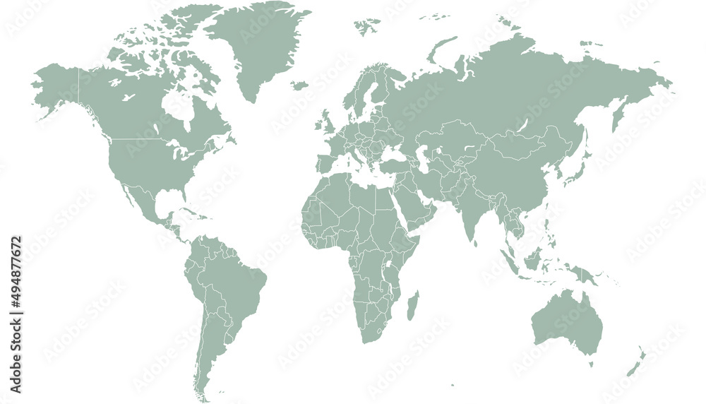 World map. Color vector modern.	