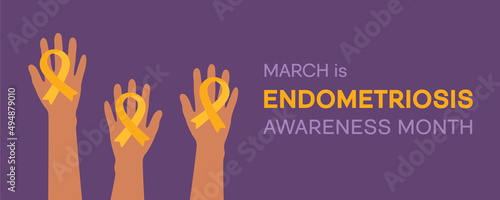 National Endometriosis Awareness Month march info graphic