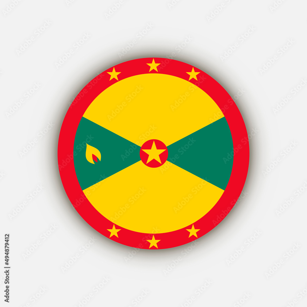Country Grenada. Grenada flag. Vector illustration. Country Grenada. Grenada flag. Vector illustration.