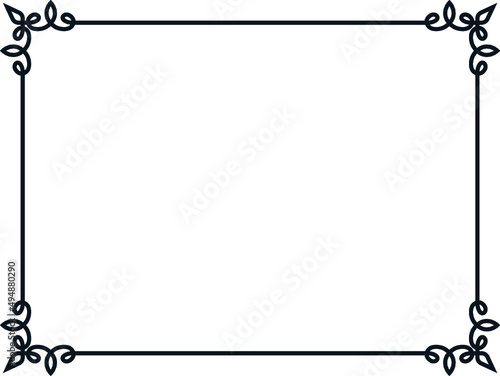 Border frame. Vector frame isolated on white background