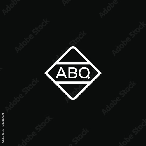 ABQ 3 letter design for logo and icon.ABQ monogram logo.vector illustration with black background. photo