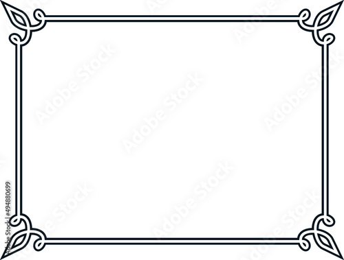 Border frame. Vector frame isolated on white background