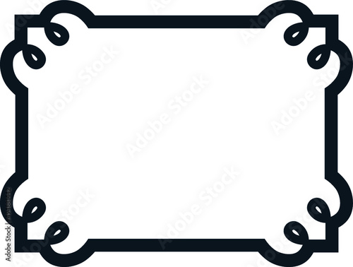 Border frame. Vector logo shape isolated on white background