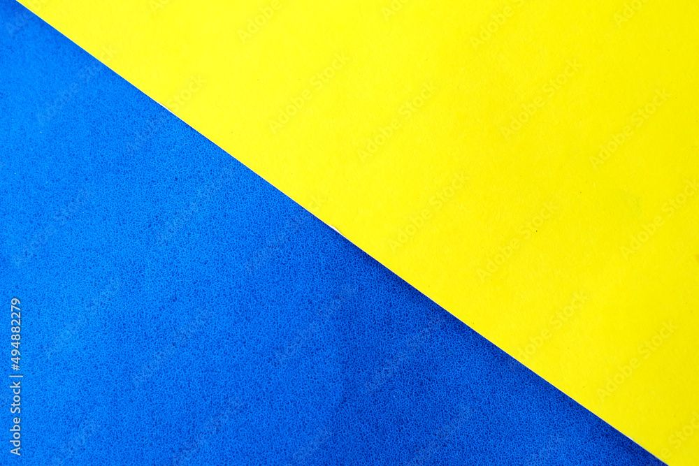 Blue and yellow paper background