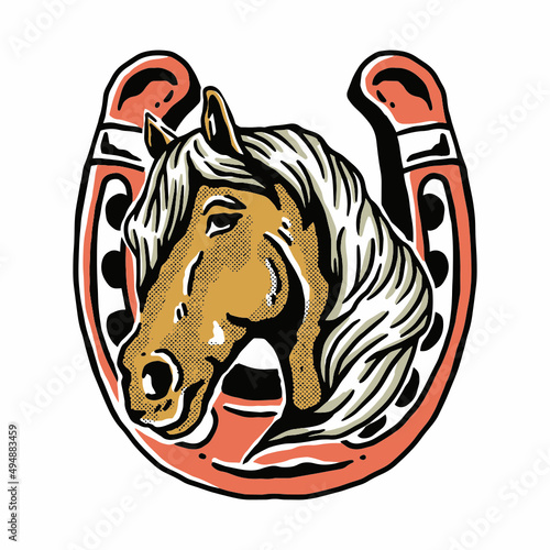 horse head illustration