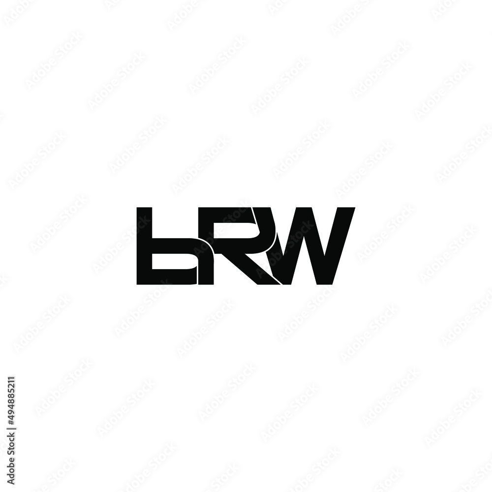 brw letter original monogram logo design