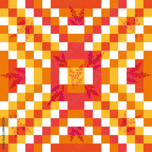 Geometrical design and flowers 3, by Romina Clemente Atteret