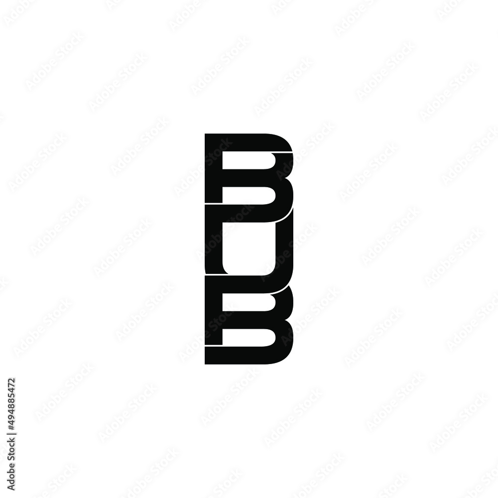 bub letter original monogram logo design bub letter original monogram logo design