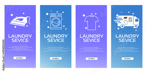 Laundry banner icon vector, illustrator