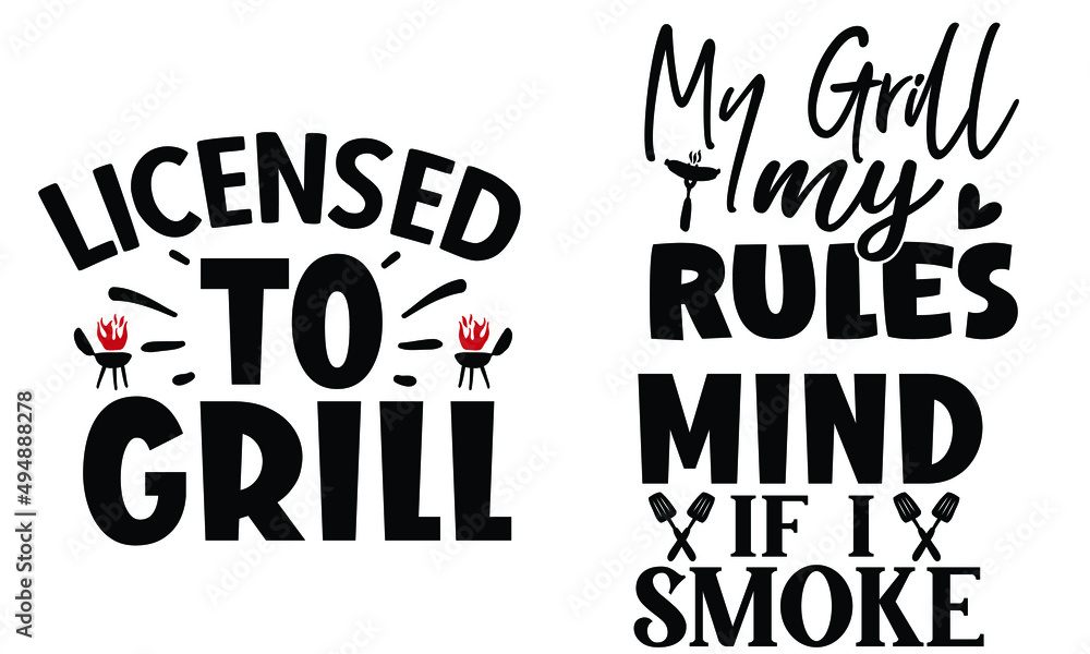 Obraz premium BBQ SVG T shirt Design Bundle