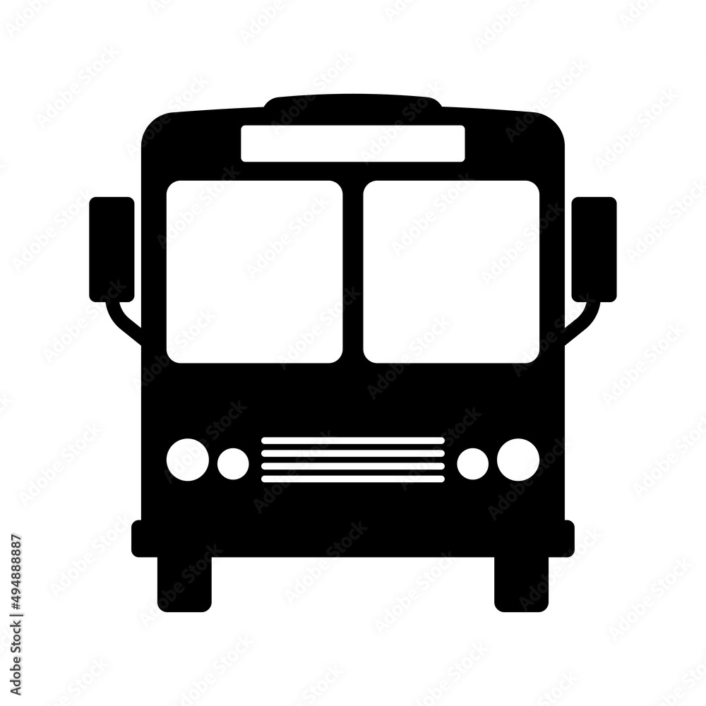 Bus public transportation icon. School bus icon. Bus public transportation icon. School bus icon.