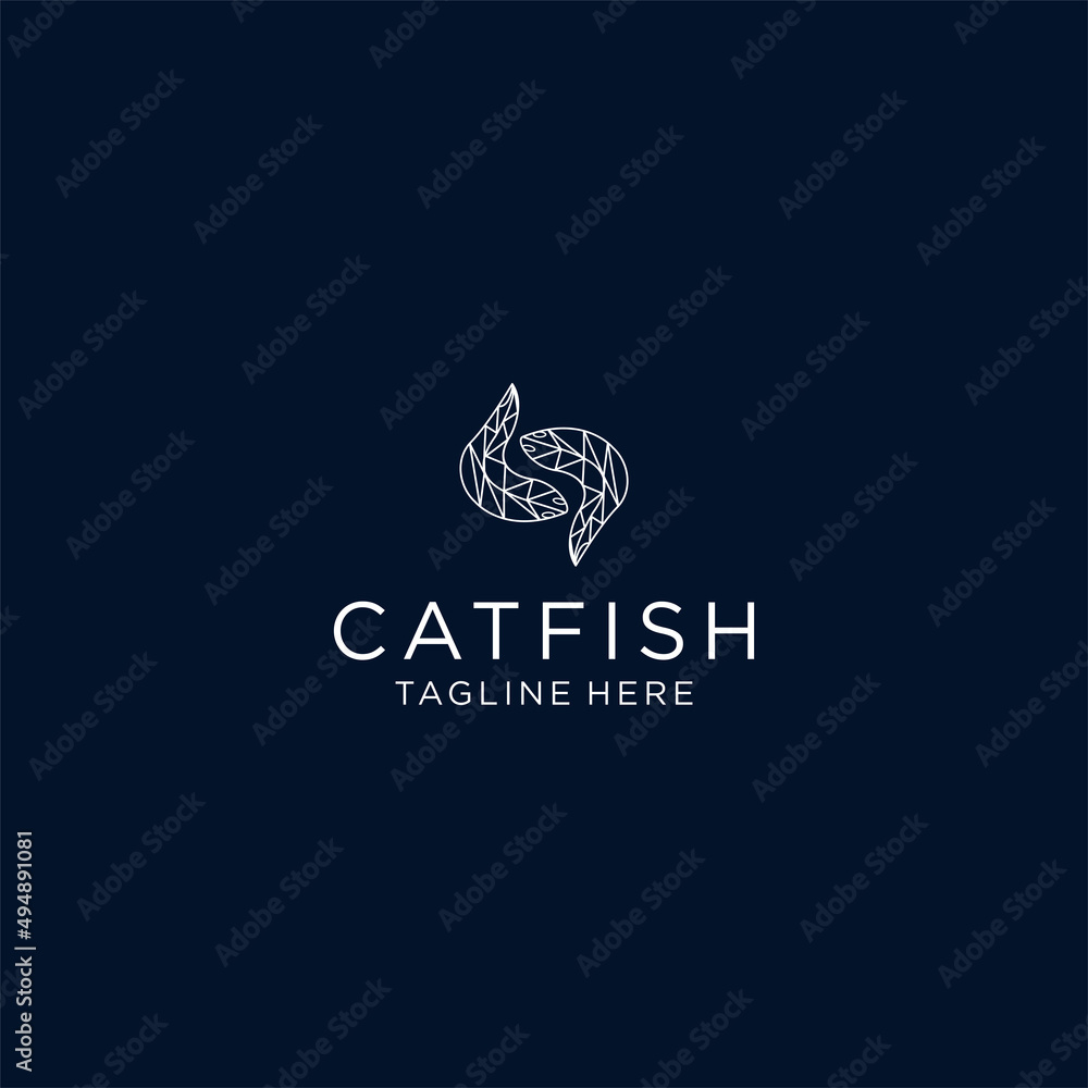 Catfish logo icon design vector template Catfish logo icon design vector template