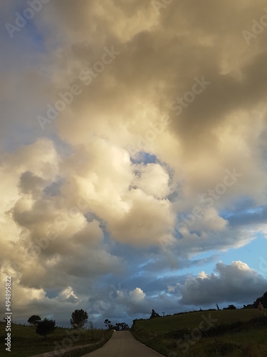 Road on a cloudy day