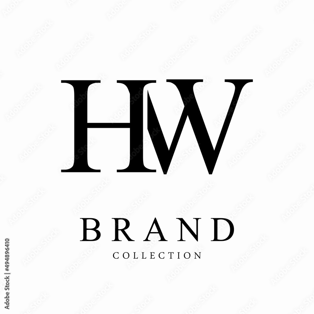 Letter HW vector logo design symbol icon emblem Letter HW vector logo design symbol icon emblem