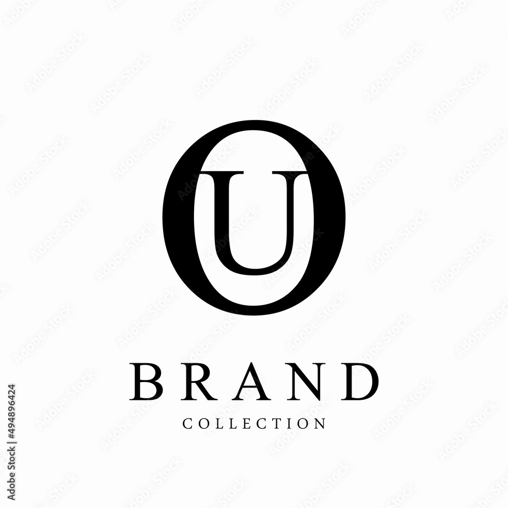 Letter OU vector logo design symbol icon emblem Letter OU vector logo design symbol icon emblem